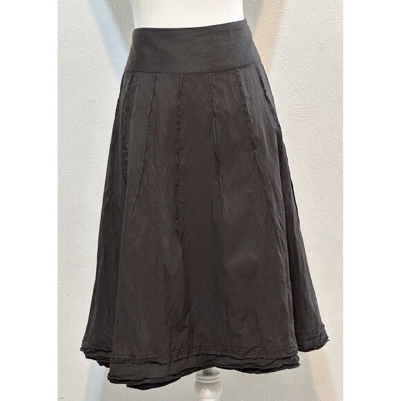Emanuel Ungaro Women's Size 16 Grey Mid-length Flared Skirt Career Closet Staple - Picture 1 of 12